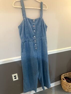 H&M Light Blue Denim Jumpsuit